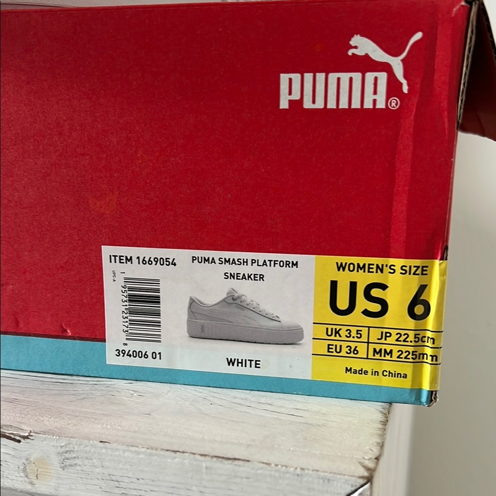 Puma White Athletic Shoes - Picture 2 of 5